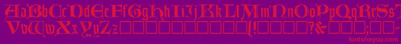 LombardicRegular-Schriftart – Rote Schriften auf violettem Hintergrund