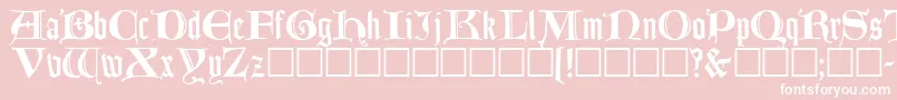 LombardicRegular-Schriftart – Weiße Schriften auf rosa Hintergrund