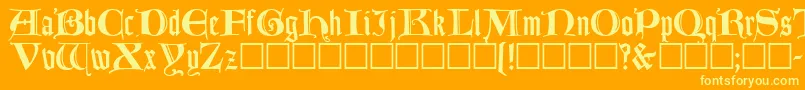 Police LombardicRegular – polices jaunes sur fond orange