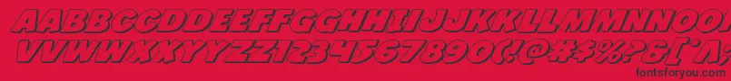 Jcandlestick3Dexpand Font – Black Fonts on Red Background