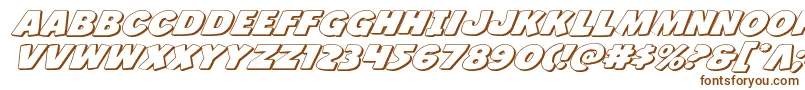 Шрифт Jcandlestick3Dexpand – коричневые шрифты на белом фоне