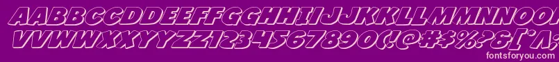 Jcandlestick3Dexpand Font – Pink Fonts on Purple Background