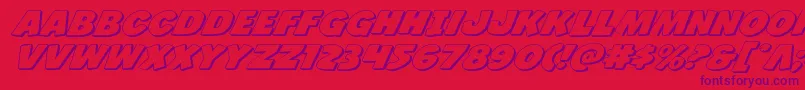 Jcandlestick3Dexpand Font – Purple Fonts on Red Background