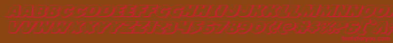 Jcandlestick3Dexpand Font – Red Fonts on Brown Background