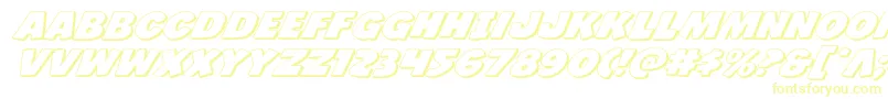 Jcandlestick3Dexpand-Schriftart – Gelbe Schriften