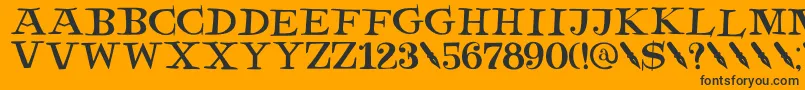 DkHenceforth Font – Black Fonts on Orange Background