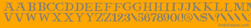 DkHenceforth Font – Gray Fonts on Orange Background