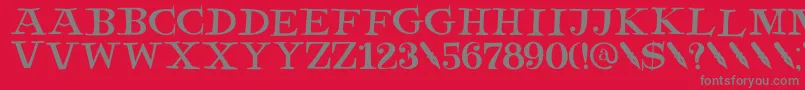 DkHenceforth Font – Gray Fonts on Red Background