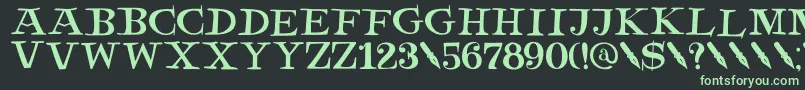 DkHenceforth Font – Green Fonts on Black Background