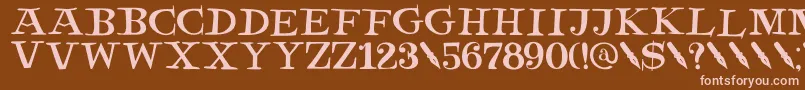 DkHenceforth Font – Pink Fonts on Brown Background