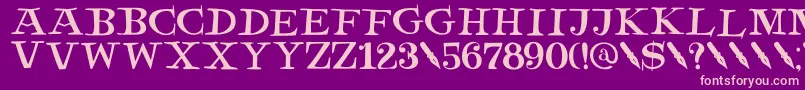 DkHenceforth-Schriftart – Rosa Schriften auf violettem Hintergrund