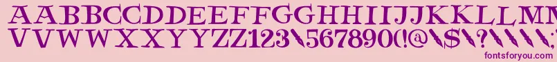 DkHenceforth Font – Purple Fonts on Pink Background