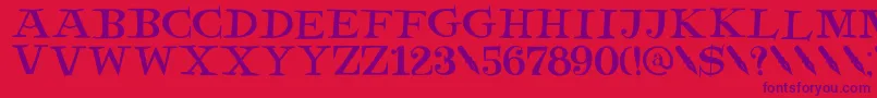 DkHenceforth Font – Purple Fonts on Red Background