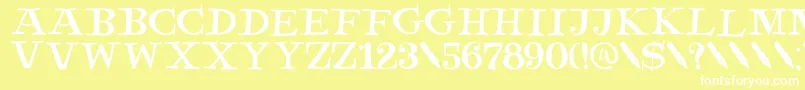 DkHenceforth Font – White Fonts on Yellow Background