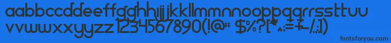 Bdpbirgula Font – Black Fonts on Blue Background