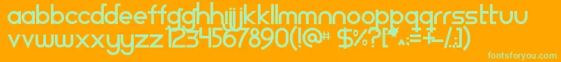 Bdpbirgula Font – Green Fonts on Orange Background