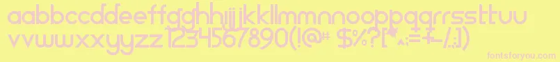 Bdpbirgula Font – Pink Fonts on Yellow Background