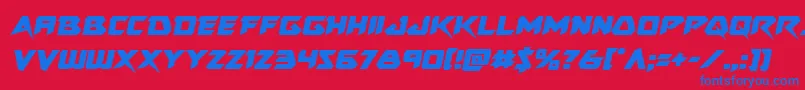 Шрифт Skirmishersemital – синие шрифты на красном фоне