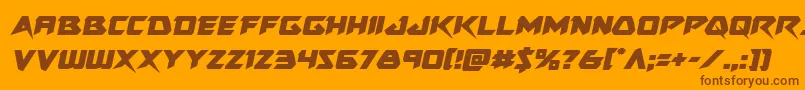 Skirmishersemital Font – Brown Fonts on Orange Background
