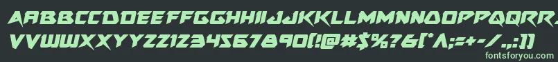 Skirmishersemital Font – Green Fonts on Black Background