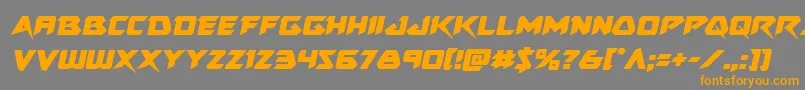 Skirmishersemital Font – Orange Fonts on Gray Background