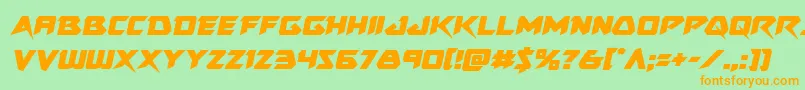 Skirmishersemital Font – Orange Fonts on Green Background