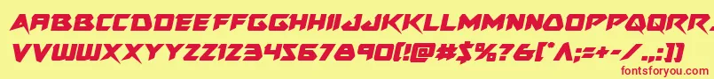 Skirmishersemital Font – Red Fonts on Yellow Background