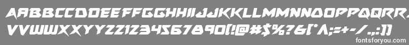 Skirmishersemital Font – White Fonts on Gray Background