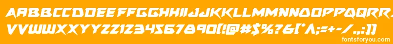 Skirmishersemital Font – White Fonts on Orange Background