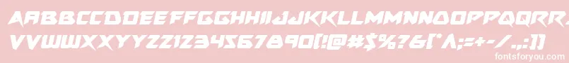 Skirmishersemital Font – White Fonts on Pink Background