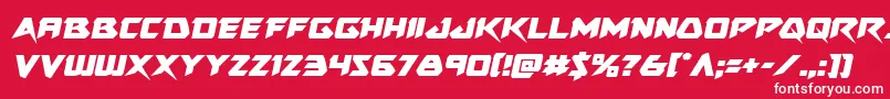 Skirmishersemital Font – White Fonts on Red Background