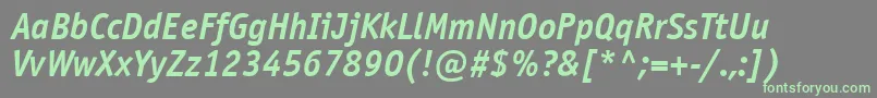 OfficinasanscttBolditalic-fontti – vihreät fontit harmaalla taustalla