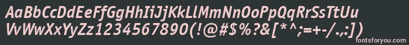 OfficinasanscttBolditalic Font – Pink Fonts on Black Background