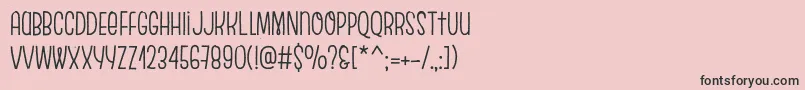 フォントEscalopeCrustThree – ピンクの背景に黒い文字