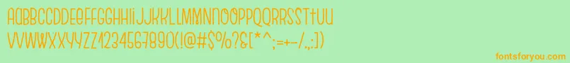 Шрифт EscalopeCrustThree – оранжевые шрифты на зелёном фоне