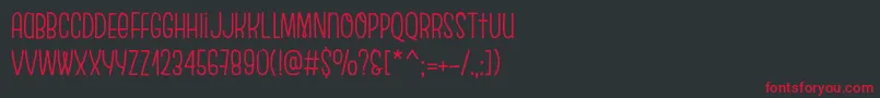 EscalopeCrustThree Font – Red Fonts on Black Background