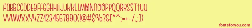EscalopeCrustThree Font – Red Fonts on Yellow Background