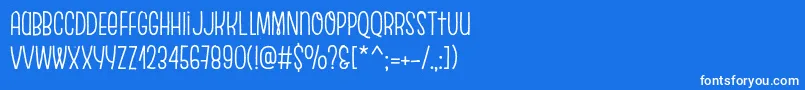 フォントEscalopeCrustThree – 青い背景に白い文字