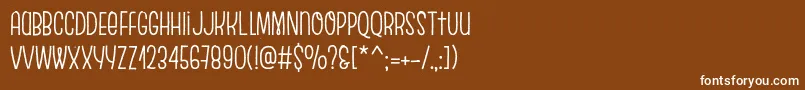 フォントEscalopeCrustThree – 茶色の背景に白い文字