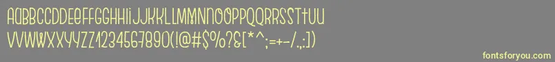EscalopeCrustThree Font – Yellow Fonts on Gray Background