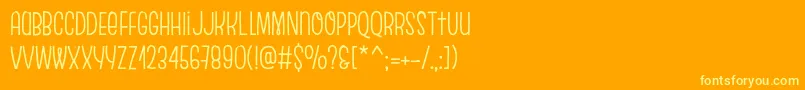 EscalopeCrustThree Font – Yellow Fonts on Orange Background