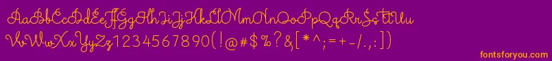 TheodistaDecally Font – Orange Fonts on Purple Background