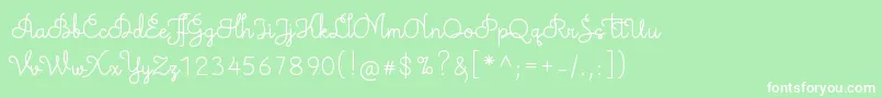 TheodistaDecally Font – White Fonts on Green Background