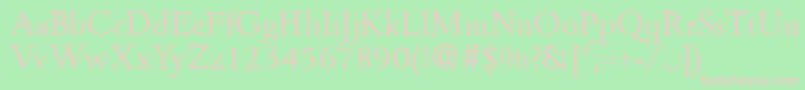 DeeperdbNormal Font – Pink Fonts on Green Background