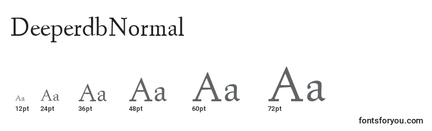 Размеры шрифта DeeperdbNormal