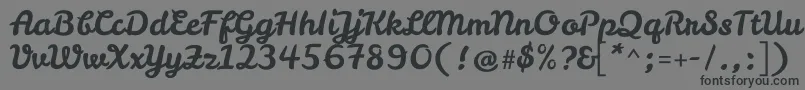 Шрифт LeckerlioneRegular – чёрные шрифты на сером фоне