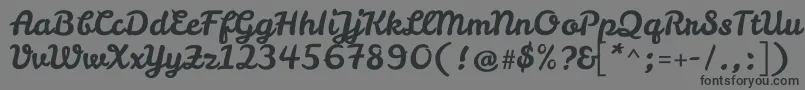 LeckerlioneRegular-Schriftart – Schwarze Schriften auf grauem Hintergrund