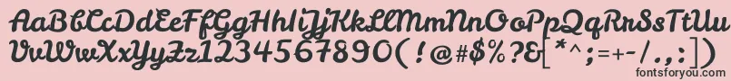 LeckerlioneRegular-Schriftart – Schwarze Schriften auf rosa Hintergrund