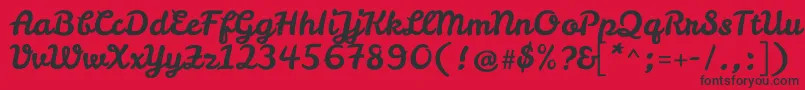 LeckerlioneRegular Font – Black Fonts on Red Background