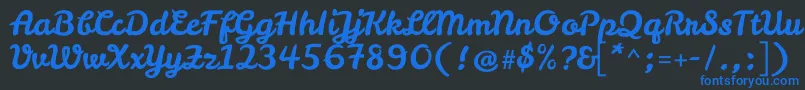 LeckerlioneRegular Font – Blue Fonts on Black Background